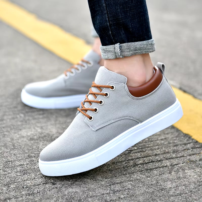 Men’s Casual Canvas Shoes – Flat Driving Sneakers