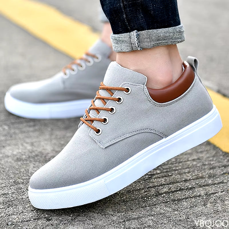 Men’s Casual Canvas Shoes – Flat Driving Sneakers