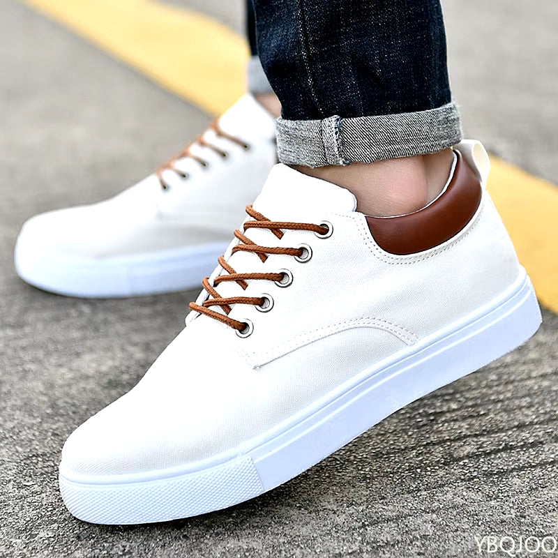 Men’s Casual Canvas Shoes – Flat Driving Sneakers