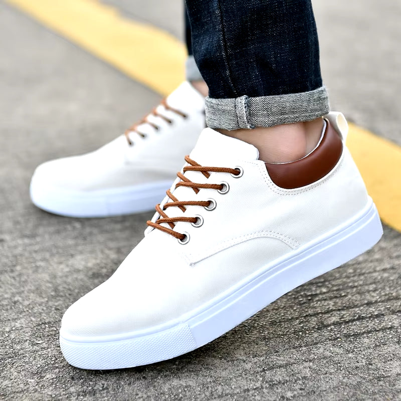 Men’s Casual Canvas Shoes – Flat Driving Sneakers