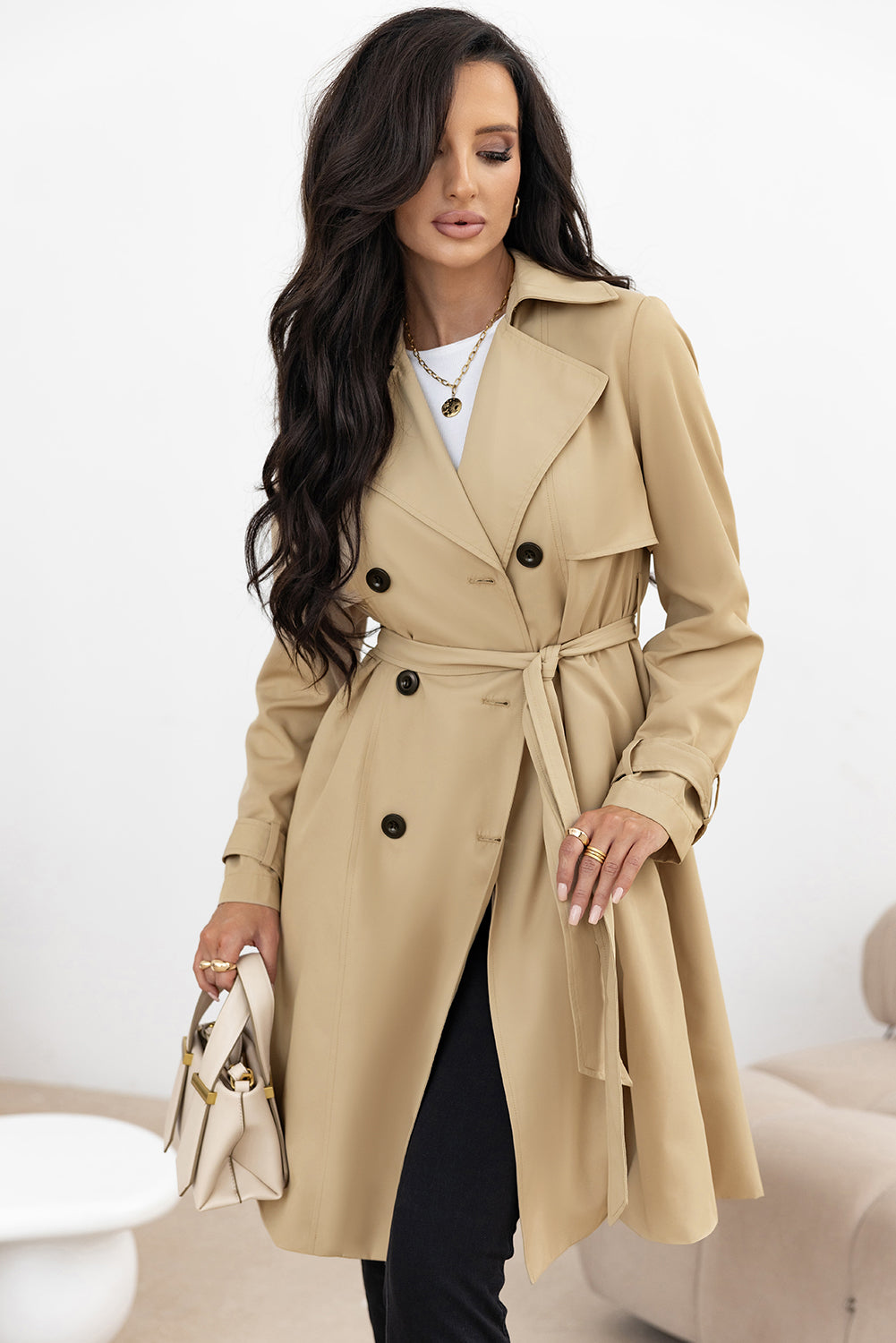 The Sahara Grace Waist-Tie Trench